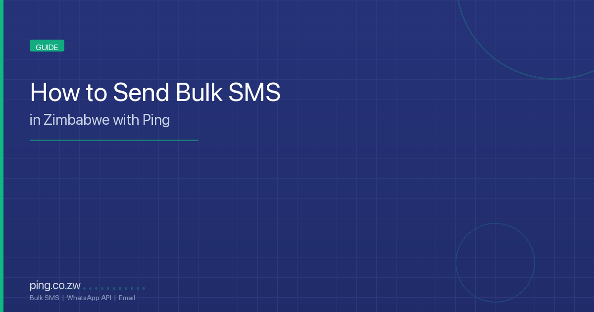 How to Send Bulk SMS in Zimbabwe with Ping
